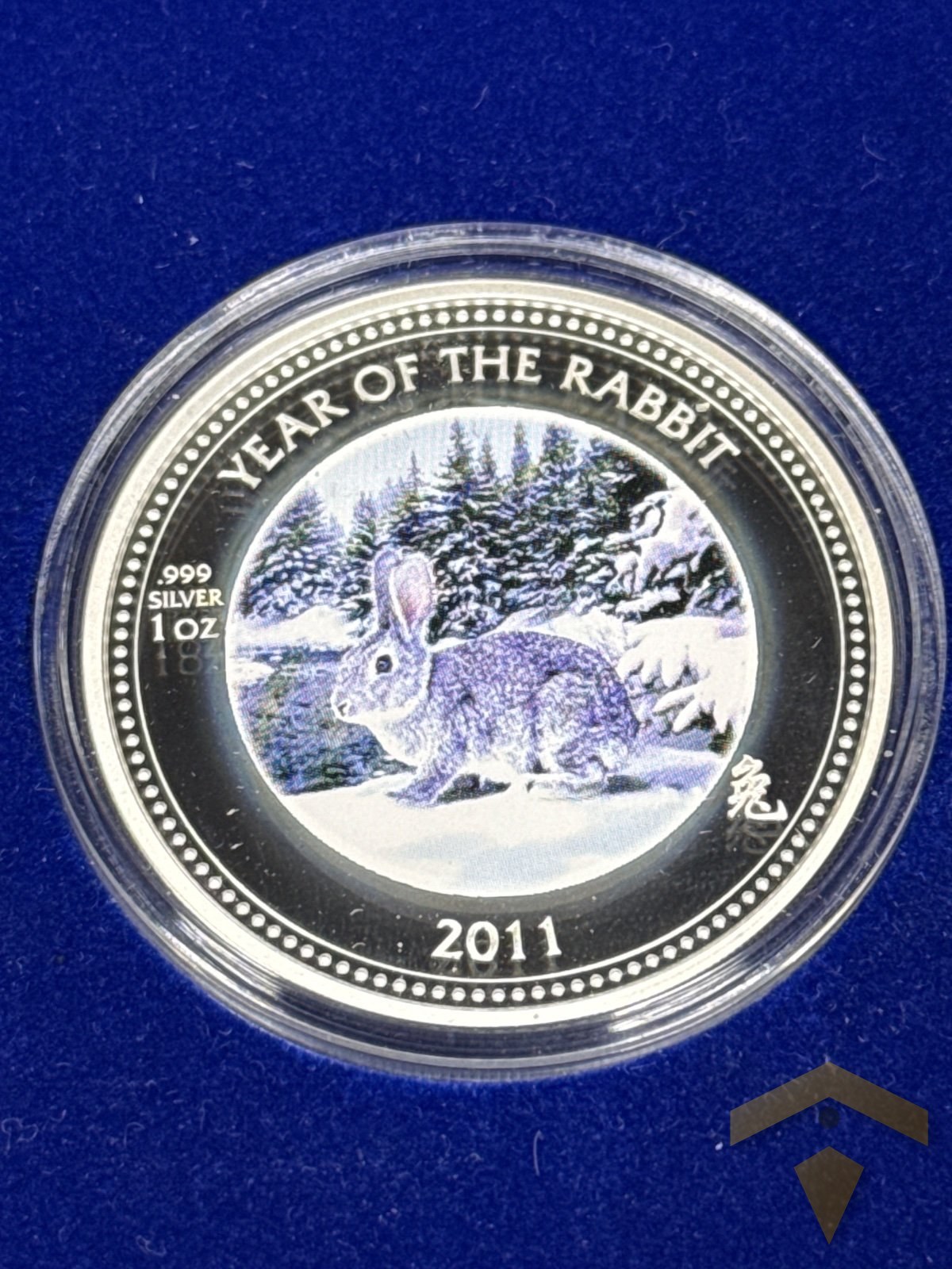 2 доллара 2011г, Год зайца, серебро 999пр