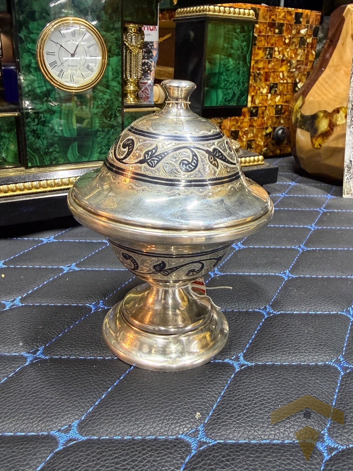 Икорница из серебра
